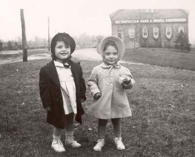 Carole and Barbara Santoli growing up in the sandbanks, 1940s