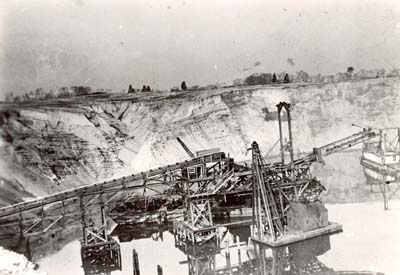 Steam pile driver, Northport plant, N.Y., 1940's