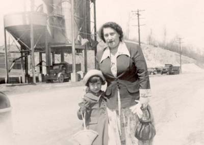 Angie Langone and daughter, Marilyn, Hempstead Harbor, N.Y., late 1940s