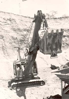 Al Marino in shovel, 1950�s