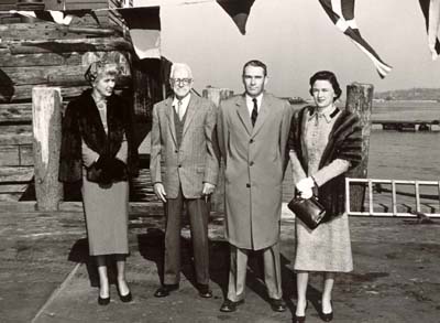 Laphams and McCormacks at launching of tug �Morania No. 4�, October 22, 1957