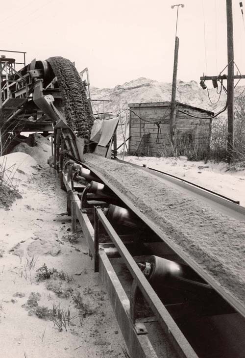 Conveyor belt, McCormack sand operation, 1983