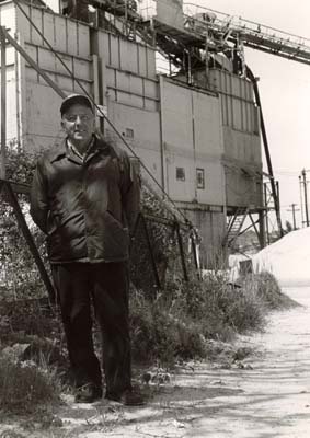 Al Salerno at sandbank, 1983