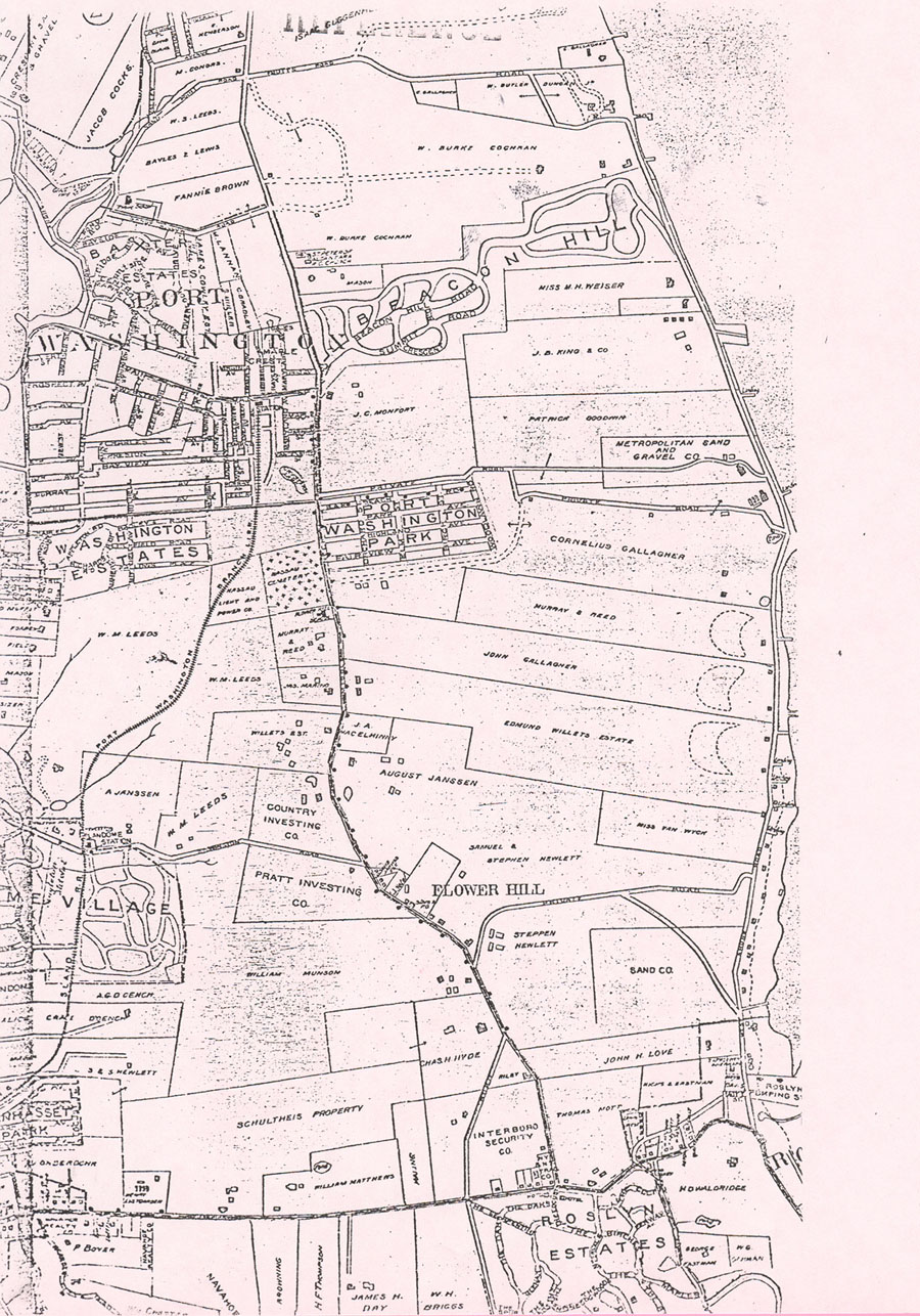 Land division of sand companies from Roslyn, N.Y. to Beacon Hill, Port Washington, N.Y.