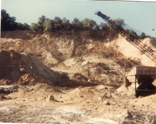 Continuing clean-up of the Colonial Sand Company cave-in, 1980