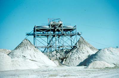 Color photograph of Colonial Sand and Gravel plant #2 in the 1950s, taken by retired worker, Vincent Bezmen
